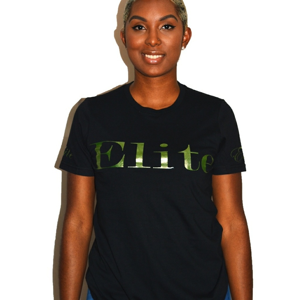 Black "Elite"Graphic Tshirt